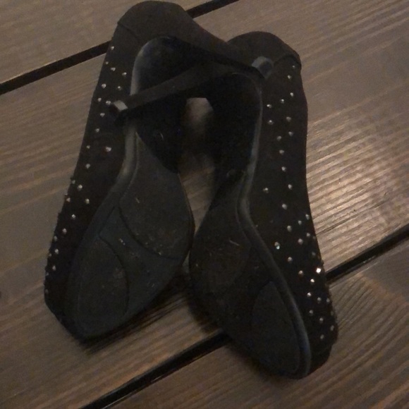 Marc Fisher • Black Suede Sequin Platform Pump - Picture 6 of 6